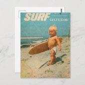 Geboren in Surf | Schattige  surfen Briefkaart (Voorkant / Achterkant)