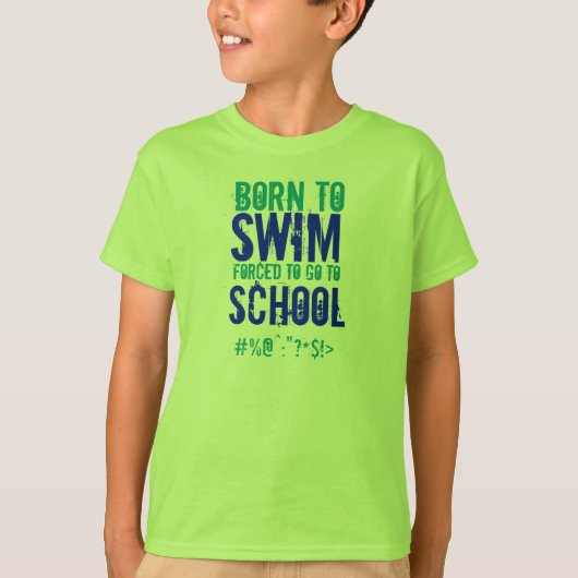 Geboren in Swim - Kinderen T-shirt (Voorkant)