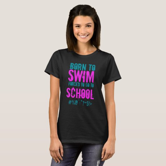 Geboren in Swim - Teen T-shirt (Voorkant volledig)