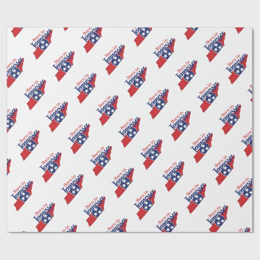 Geboren in Toennessee State Symbols Volunteer Stat Cadeaupapier (Vlak)