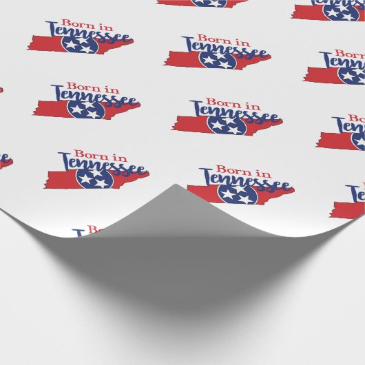 Geboren in Toennessee State Symbols Volunteer Stat Cadeaupapier (Hoek)