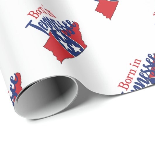 Geboren in Toennessee State Symbols Volunteer Stat Cadeaupapier (Rol Hoek)