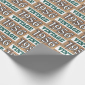 Geboren in verpakkingspapier van 1956 cadeaupapier (Hoek)