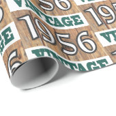 Geboren in verpakkingspapier van 1956 cadeaupapier (Rol Hoek)