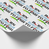 Geboren in vis cadeaupapier (Hoek)