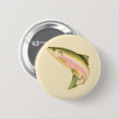 Geboren in vis ronde button 5,7 cm (Voorkant /achterkant)