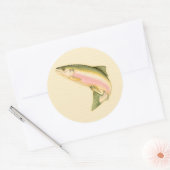 Geboren in vis ronde sticker (Envelop)