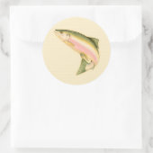 Geboren in vis ronde sticker (Tas)