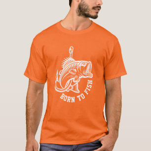Geboren in vis t-shirt