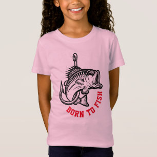 Geboren in vis t-shirt