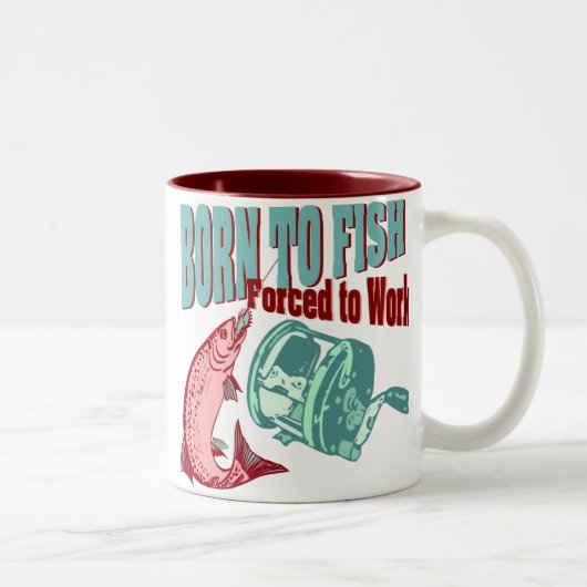 Geboren in vis tweekleurige koffiemok (Rechts)