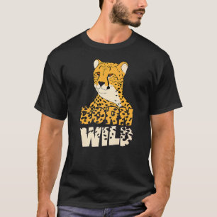 Geboren in Wild Cheetah Tiger & Lion Leopard voor T-shirt