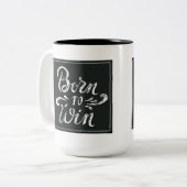 Geboren in Win Tweekleurige Koffiemok (Voorkant links)