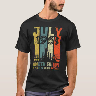 Geboren Juli 1963 60e verjaardag T-shirt