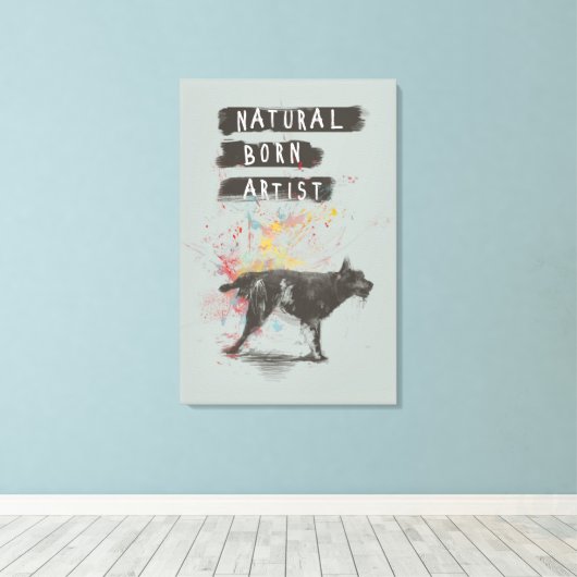 geboren kunstenaar canvas afdruk (Insitu (Houten vloer))