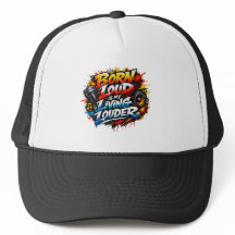 Geboren Luid Rotsmuziek Graffiti Grafische Trucker