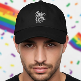 Geboren met Gay Pride Geborduurde Pet