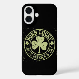 Geboren met geluk op St. Patrick's Day Ierse verja iPhone 16 Hoesje