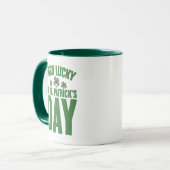 Geboren met geluk op St Patrick's Day Ierse verjaa Mok (Voorkant links)