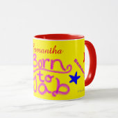 Geboren naar Gab Naam Humor Mok (Voorkant rechts)