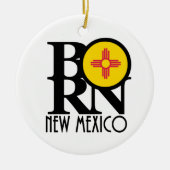 GEBOREN New Mexico Keramisch Ornament (Voorkant)