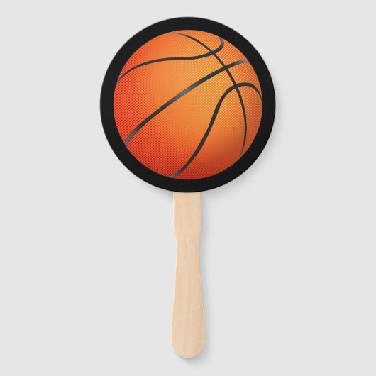 Geboren om bal basketbal thema kinderen verjaardag handwaaier (Achterkant)