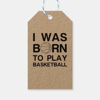 Geboren om basketbal te spelen cadeaulabel