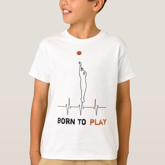 Geboren om basketbal te spelen t-shirt (Voorkant)