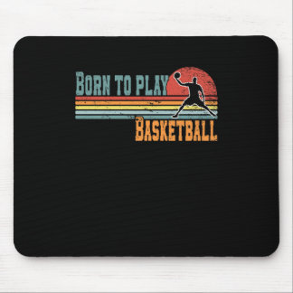 Geboren om basketbalfan basketbalspeler 1 te spele muismat