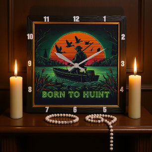 Geboren om de Hunter's Vigil te jagen Vierkante Klok