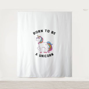 Geboren om een eenhoorn T-shirt te zijn_ Schattig Wandkleed