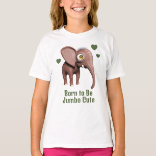 Geboren om een grote schattige babyolifant te zijn t-shirt