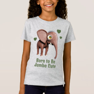 Geboren om een jumbo schattige babyolifant te zijn t-shirt