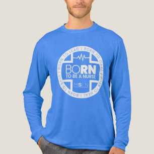 Geboren om een Nurse Dark Tri-Blend T-shirt met la