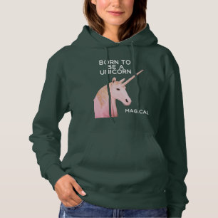 Geboren om een Unicorn Statue-hoofd te worden en M Hoodie