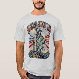 Geboren om fier te staan Patriotische kunst T-shirt