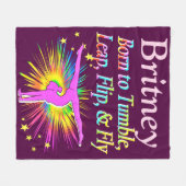 GEBOREN OM GEPERSONALISEERDE FLEECE DEKEN TUMBLE (Voorkant (Horizontaal))