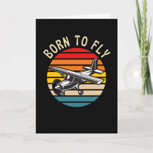 Geboren om grappig pilootvliegtuig te vliegen kaart