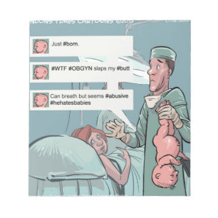 Geboren om grappige cartoon te tweeten notitieblok