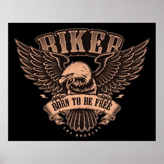 Geboren om gratis te worden poster (Voorkant)