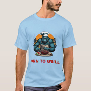 Geboren om G'rill BBQ Master Fun Pun te zijn T-shirt