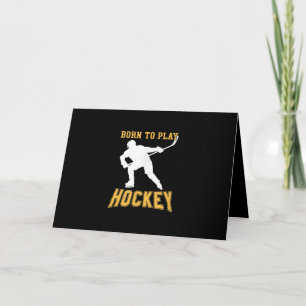 Geboren om Hockey Player Gift Field Hockey af te s Kaart