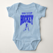 Geboren om Hockey te spelen (blauw) Romper (Voorkant)