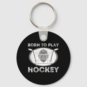 Geboren om Hockey te Spelen - Grappig IJshockey Sp Sleutelhanger