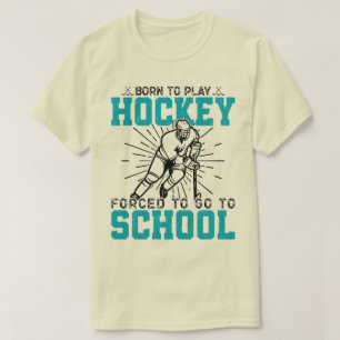 Geboren om hockey te spelen Kleurrijke Verjaardag T-shirt