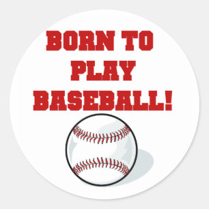 Geboren om honkbal T-shirts en cadeaus te spelen Ronde Sticker