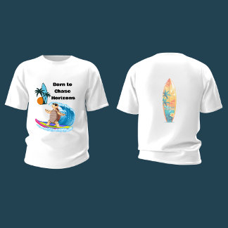 Geboren om horizon golven na te jagen t-shirt