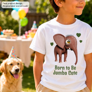 Geboren om Jumbo Schattige Baby Olifant Aangepast T-shirt