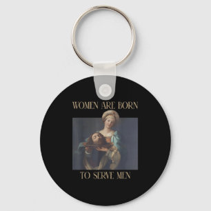 Geboren om Mannen te dienen Funny Boss Girl Motiva Sleutelhanger