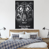 Geboren om onbevreesd te staan canvas afdruk (Insitu (Slaapkamer))